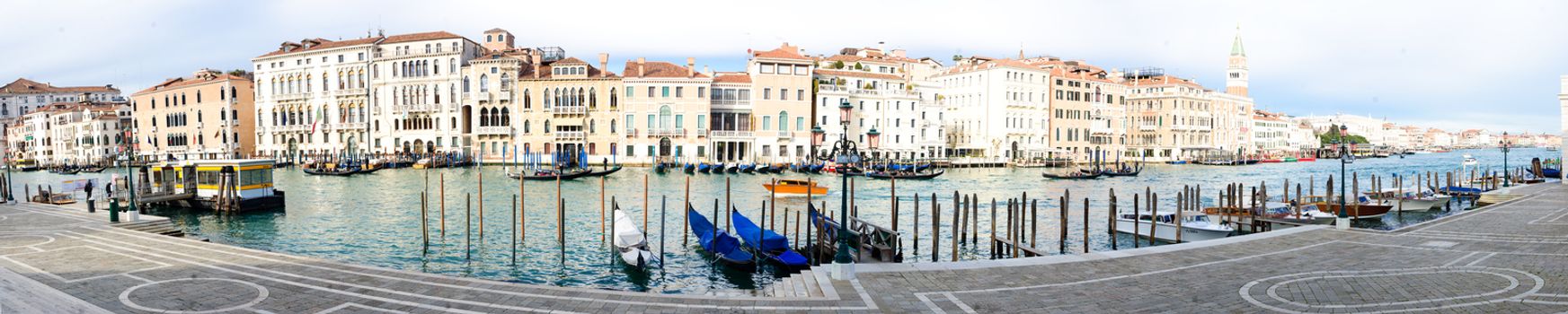 Panoramic view of Venice from Santa Maria della Salute church, in Venice, Veneto, Italy