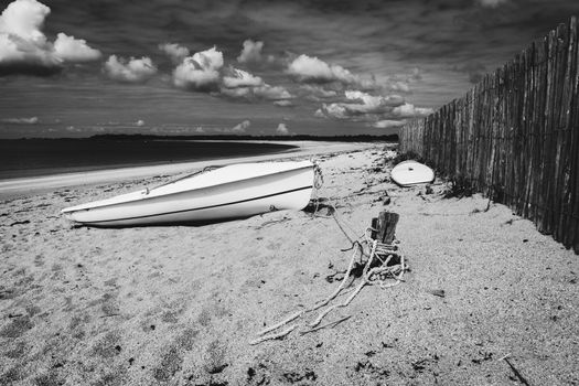Beach of Landrezac, Sarzeau, Morbihan, Brittany (Bretagne), France