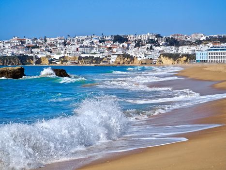 Beautiful cityscape of Albufeira at the Algarve coast of Portugal