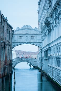 The Bridge of Sighs (Ponte dei Sospiri) in Venice, Veneto, Italy