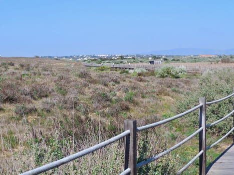 Lagoa dos Salgados, a biotope between Armacaou de Pera and Albufeira at the Algarve coast of Portugal