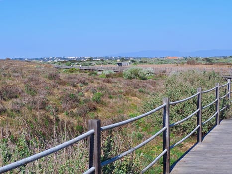 Lagoa dos Salgados, a biotope between Armacaou de Pera and Albufeira at the Algarve coast of Portugal