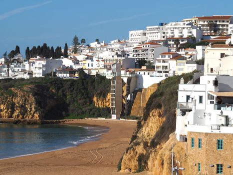 Beautiful cityscape of Albufeira at the Algarve coast of Portugal