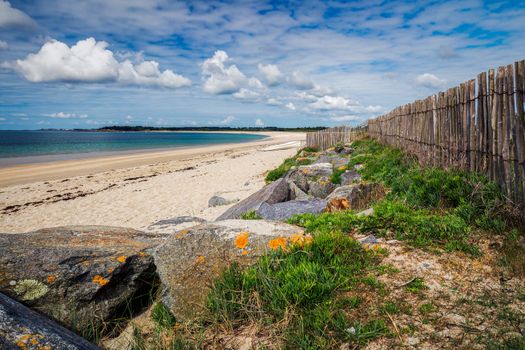 Beach of Landrezac, Sarzeau, Morbihan, Brittany (Bretagne), France