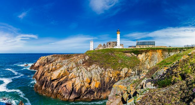 Lighthouse Pointe de Saint-Mathieu, Brittany (Bretagne), France