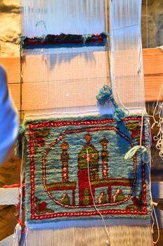 20-10-2018.Azerbaijan.Baku.Materials and tools for knitting carpets. Azerbaijan, Baku