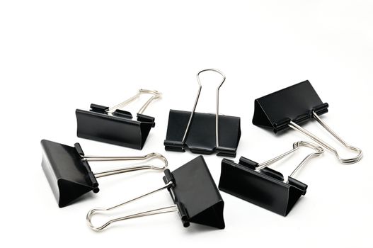 Binder clip device for tying paper sheets together