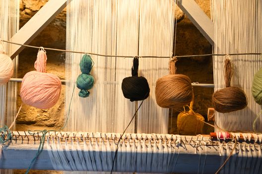 Materials and tools for knitting carpets. Azerbaijan, Baku