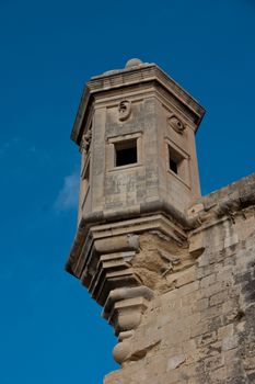 The stone vedette, Senglea, one of the three cities, Malta