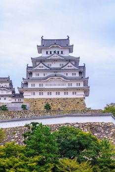 View of the Himeji Castle, dated 1333, in the city of Himeji, Hyogo Prefecture, Japan