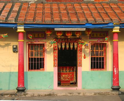 A simple village temple on the island of Lichiu off the coast of southern Taiwan

