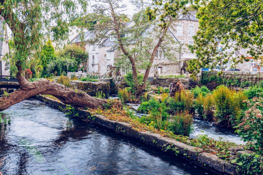 Idyllic scenery at Pont-Aven, a commune in the Finistere department of Brittany (Bretagne) in northwestern France