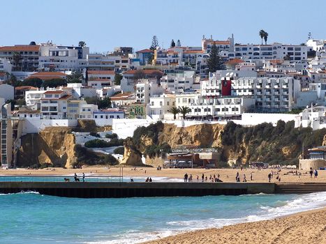 Beautiful cityscape of Albufeira at the Algarve coast of Portugal
