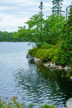 View of the Awalt Lake, in Nova Scotia, Canada