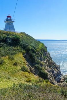 View of the Cape Enrage lighthouse, in New Brunswick, Canada