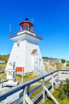 View of the Cape Enrage lighthouse, in New Brunswick, Canada