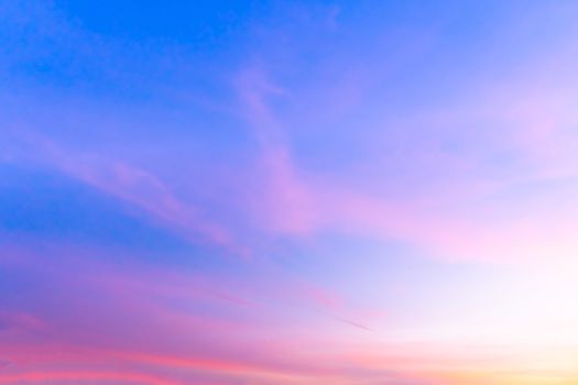 Magenta color of sunset twilight sky and cloud background.
