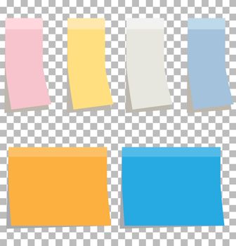 colorfull sticky notes. blank sticky notes set.