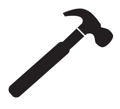 hammer icon on white background. hammer sign. flat style design.