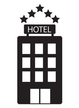 hotel icon on white background. hotel sign. flat design style. 