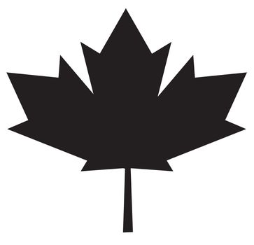 maple leaf icon on white background. maple leaf sign.