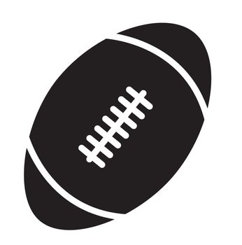 rugby ball icon on white background. rugby ball sign. flat style design.