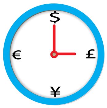 time of money sign. time of money on white background. 