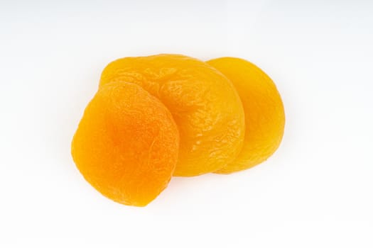 Dried apricot isolated on a white background