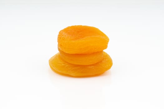 Dried apricot isolated on a white background