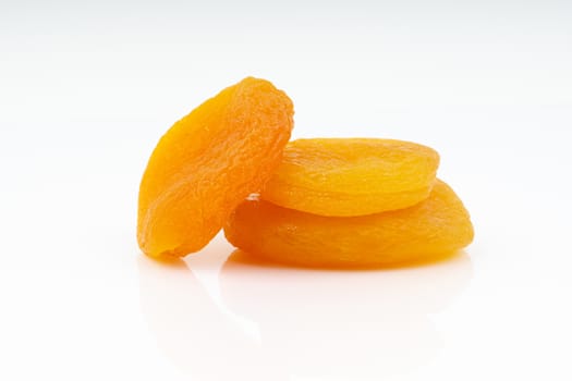 Dried apricot isolated on a white background