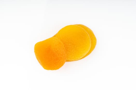 Dried apricot isolated on a white background