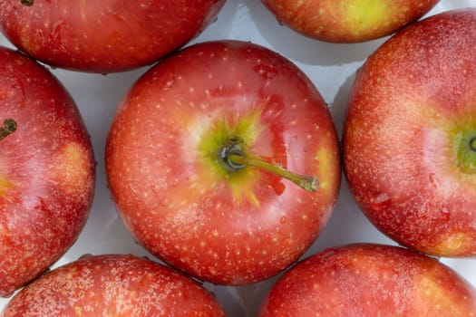 Apple fruit on white background. Selective focus