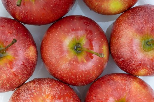 Apple fruit on white background. Selective focus