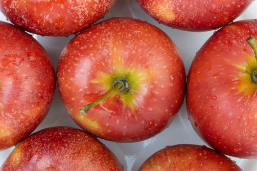 Apple fruit on white background. Selective focus