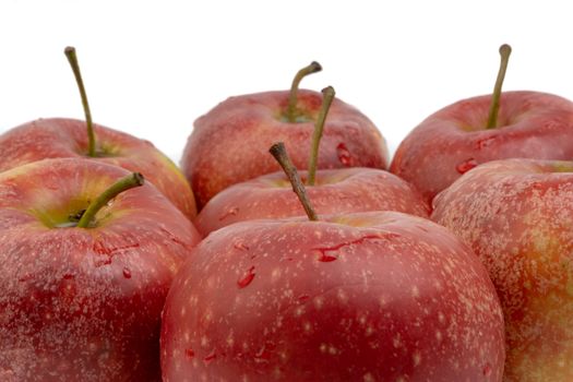 Apple fruit on white background. Selective focus