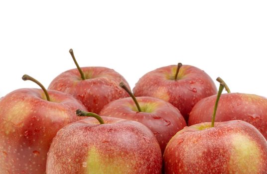 Apple fruit on white background. Selective focus