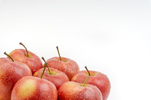 Apple fruit on white background. Selective focus