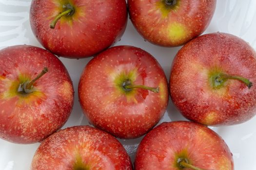 Apple fruit on white background. Selective focus