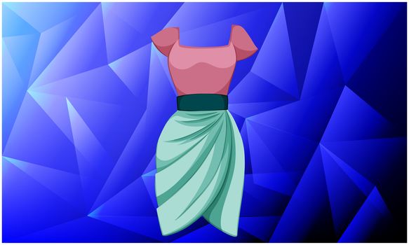 mock up illustration of sexy dress on abstract background