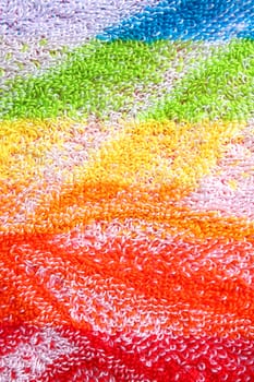 Color towel macro texture. Abstract background