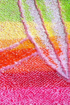 Color towel macro texture. Abstract background