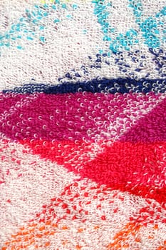 Color towel macro texture. Abstract background