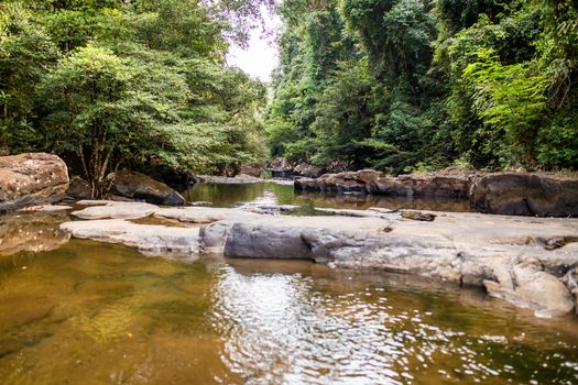 The water here comes from the waterfall.