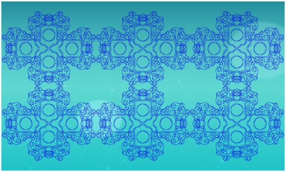 digital textile design of ornamental art