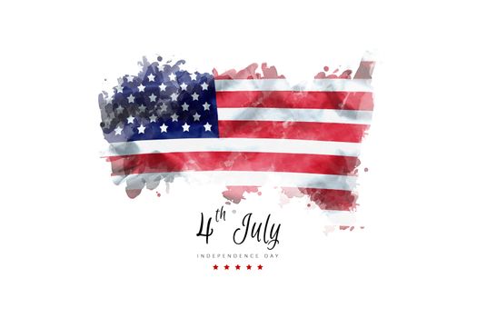 Independence Day greeting card american flag grunge background