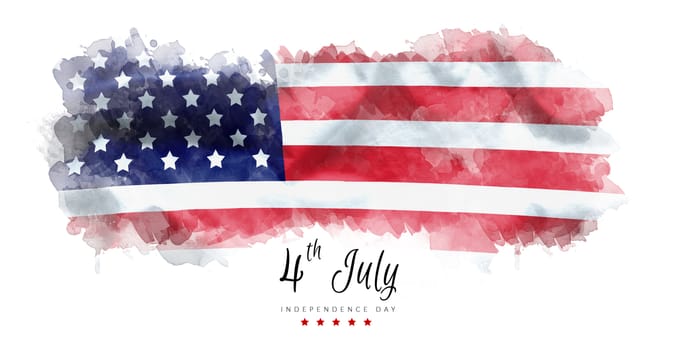 happy Independence Day greeting card american flag grunge background