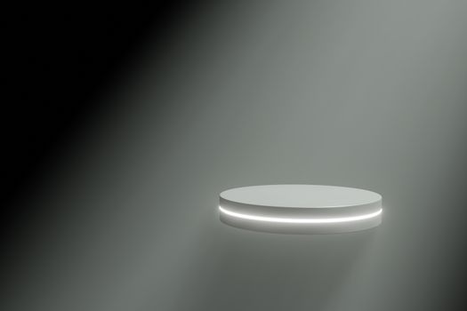 Product stand Podium, Future or sapce concept , stage light 3D Rendering.