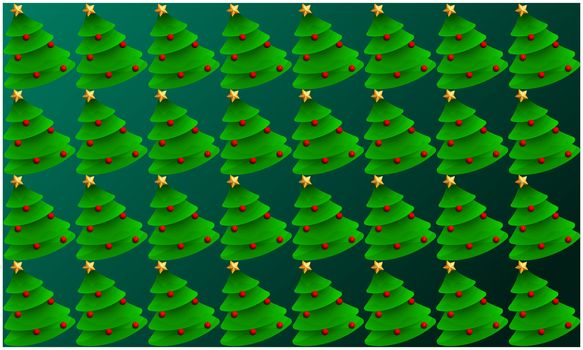 digital textile design of Christmas tree on abstract background