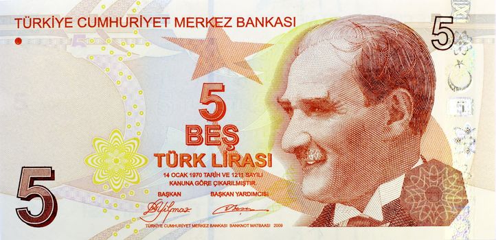 5 Lira banknote front
