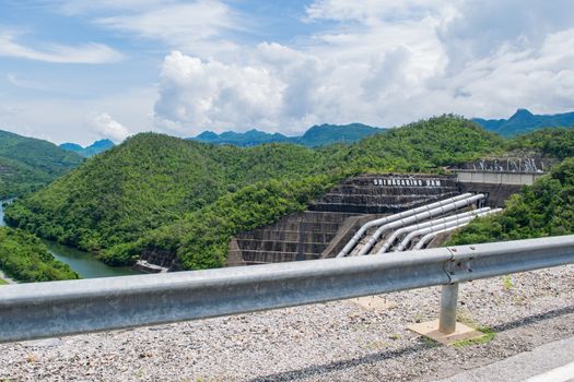 View around Srinakarin Dam is located at Ban Chao Nen, Tha Kradan District Si Sawat District Kanchanaburi, Thailand.